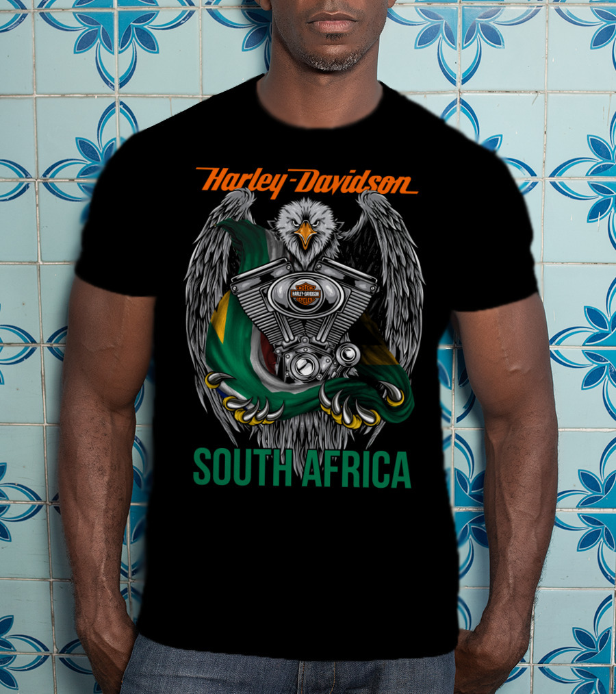Harley Davidson Eagle V-Twin Engine South Africa T-Shirt