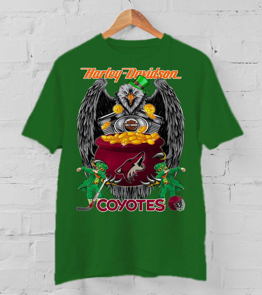 Harley Davidson Coyotes Nhl Arizona St. Patrick's Day T-Shirt