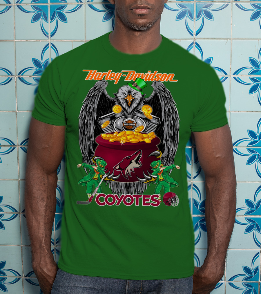 Harley Davidson Coyotes Nhl Arizona St. Patrick's Day T-Shirt