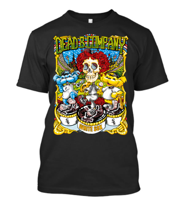 Dead & Company White Sox Mlb Cws Skulls And Bears T-Shirt