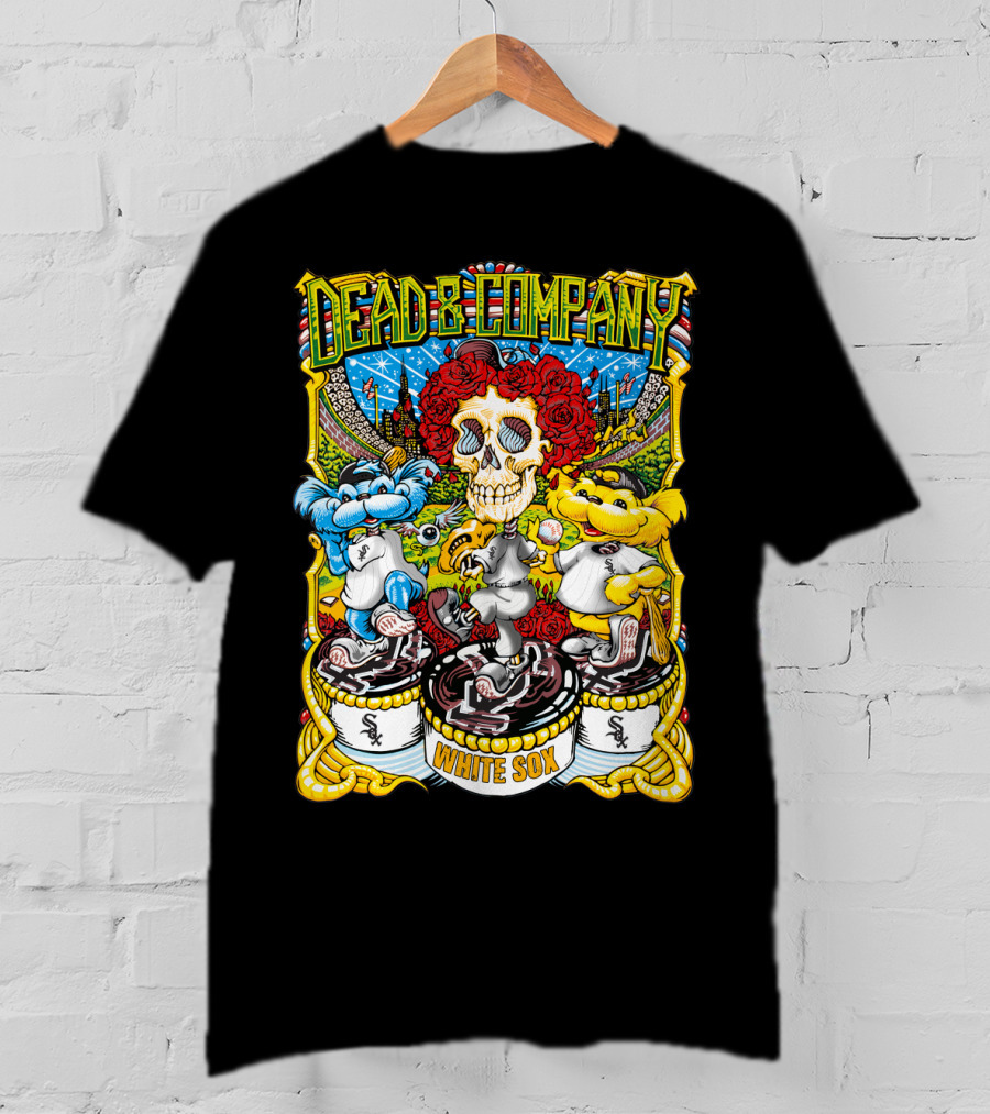 Dead & Company White Sox Mlb Cws Skulls And Bears T-Shirt