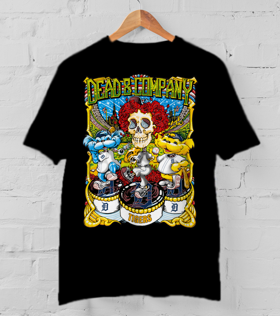 Dead & Company Detroit Tigers D Collaboration 61 Mlb T-Shirt