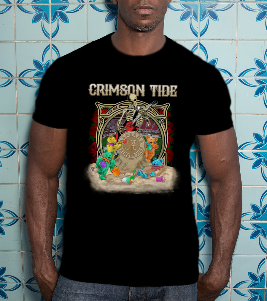 Crimson Tide Alabama Ncaa 1 Grateful Dead Bears T-Shirt
