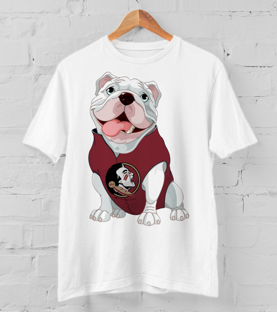 Florida State Seminoles Bulldog Mascot Wearing Team T-Shirt