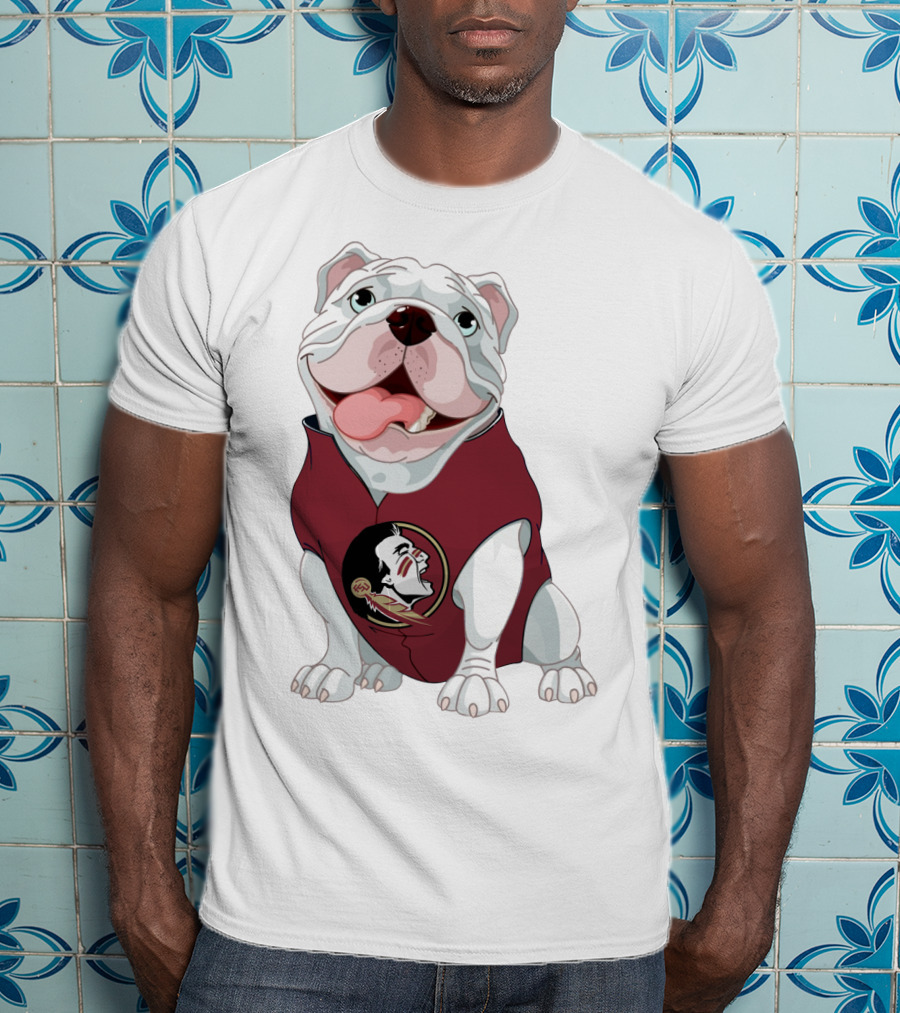 Florida State Seminoles Bulldog Mascot Wearing Team T-Shirt
