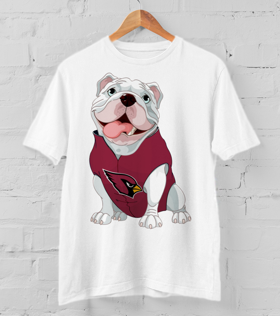 Arizona Cardinals Bulldog In Team Jersey T-Shirt