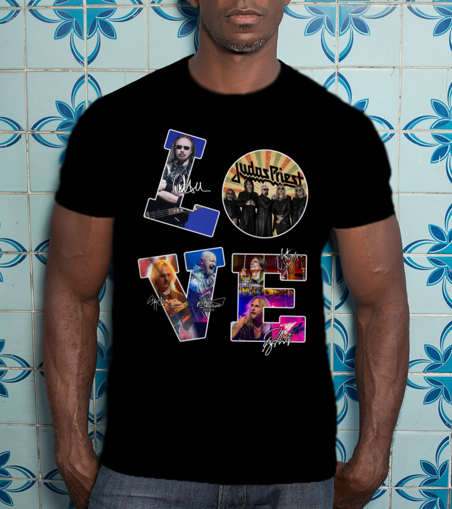 Judas Priest Love Autographed Photos T-Shirt