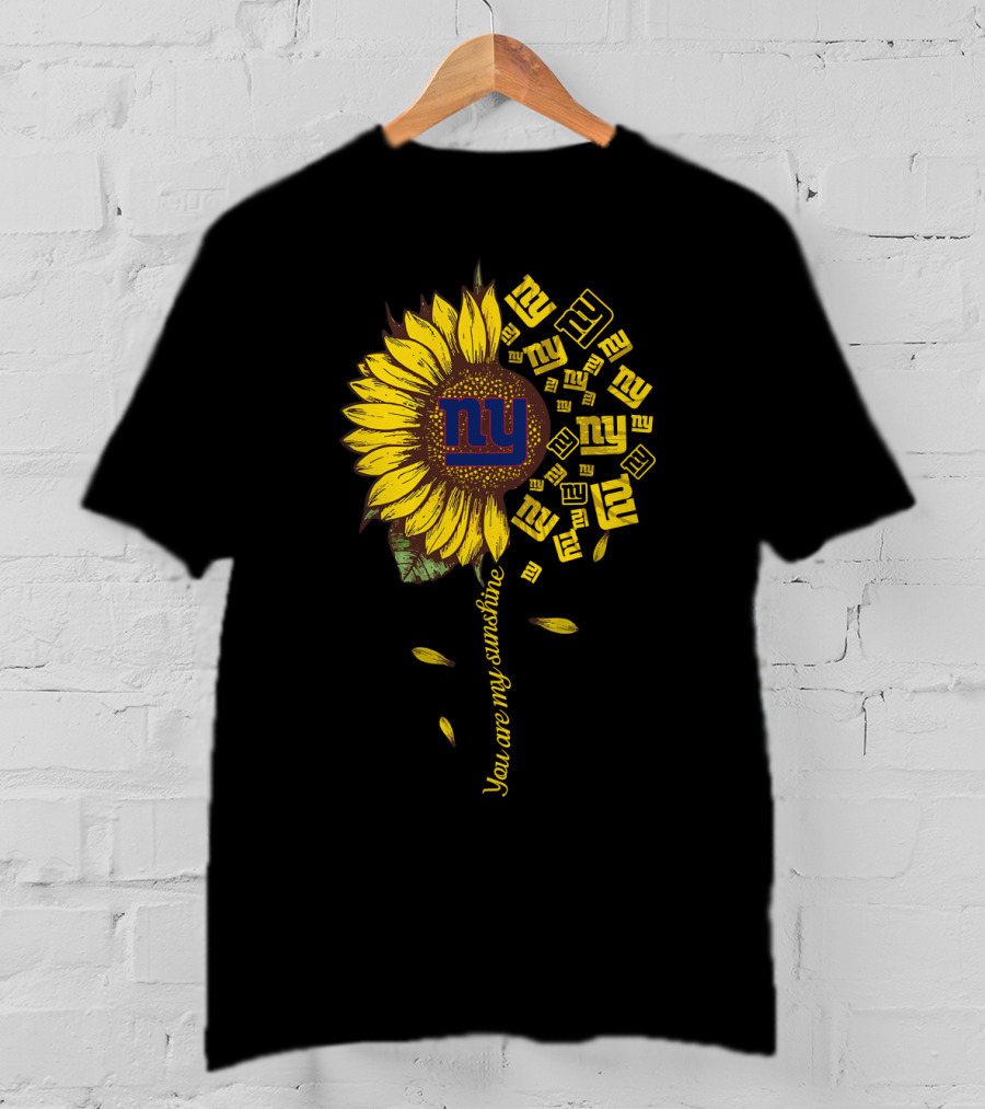 You Are My Sunshine Nyg Nfl Sunflower Blossom T-Shirt
