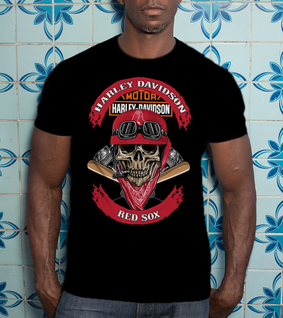 Harley Davidson Red Sox Motor Mlb Brs 96 T-Shirt