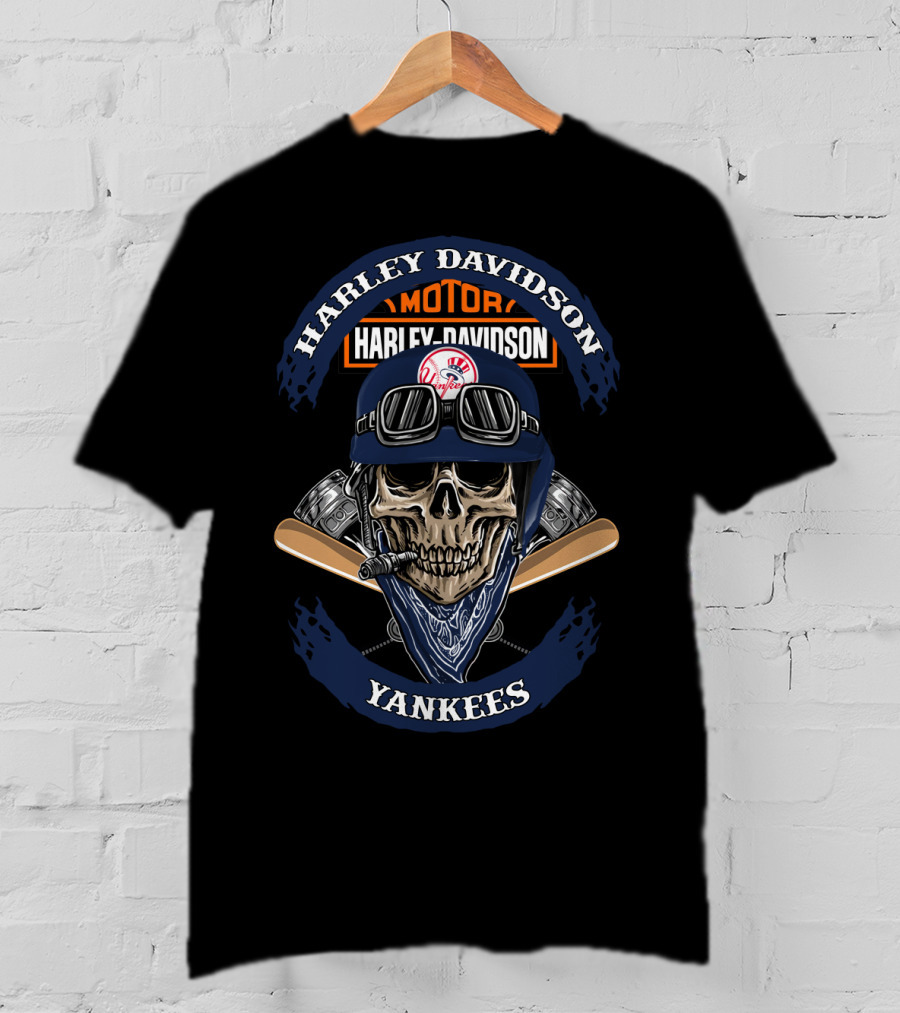 Harley Davidson Motor Yankees T-Shirt
