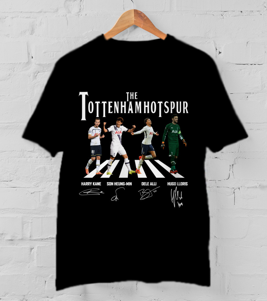 The Tottenham Hotspur Harry Kane Son Heung-Min Dele Alli Hugo Lloris Abbey Road T-Shirt