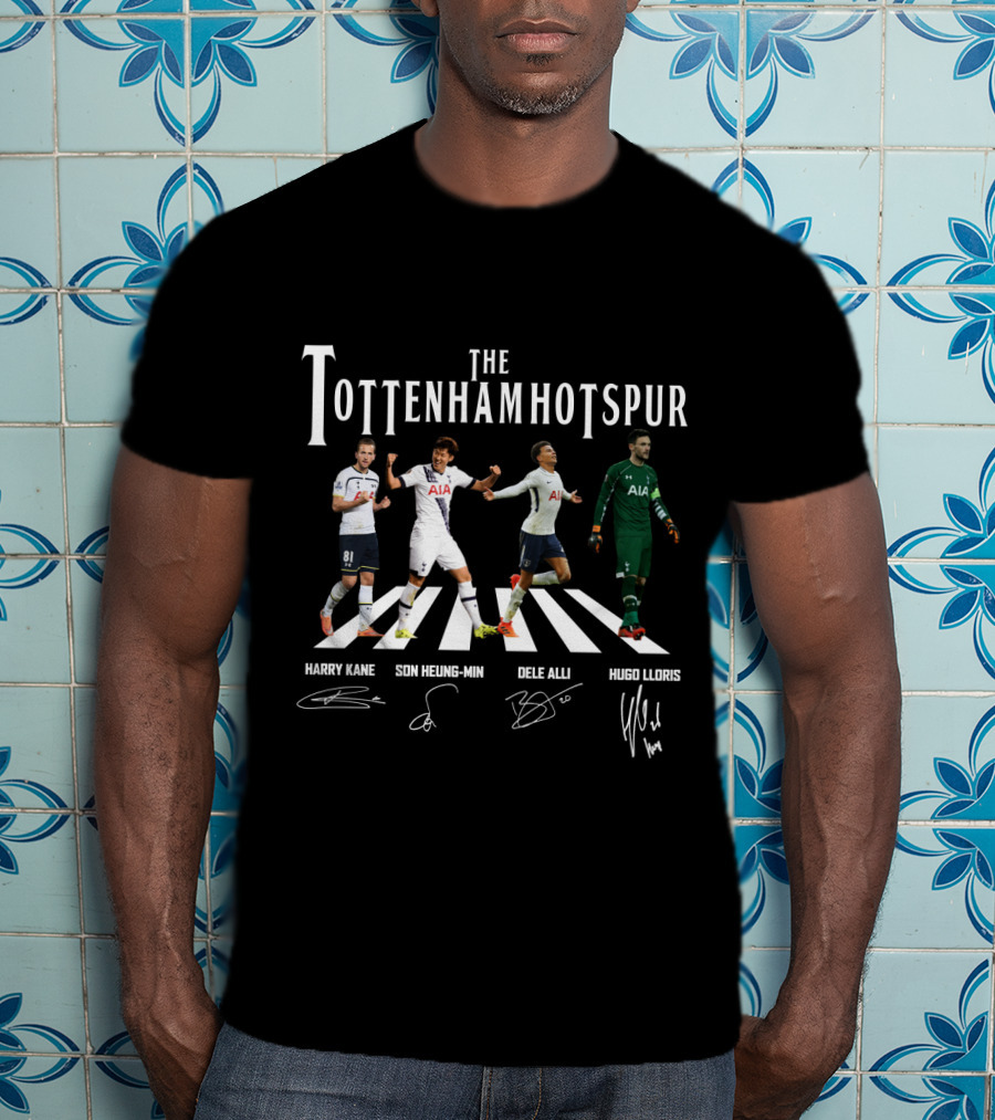 The Tottenham Hotspur Harry Kane Son Heung-Min Dele Alli Hugo Lloris Abbey Road T-Shirt