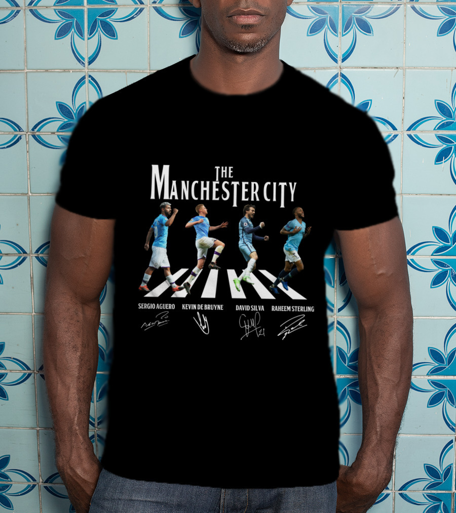 The Manchester City Sergio Aguero Kevin De Bruyne David Silva Raheem Sterling T-Shirt