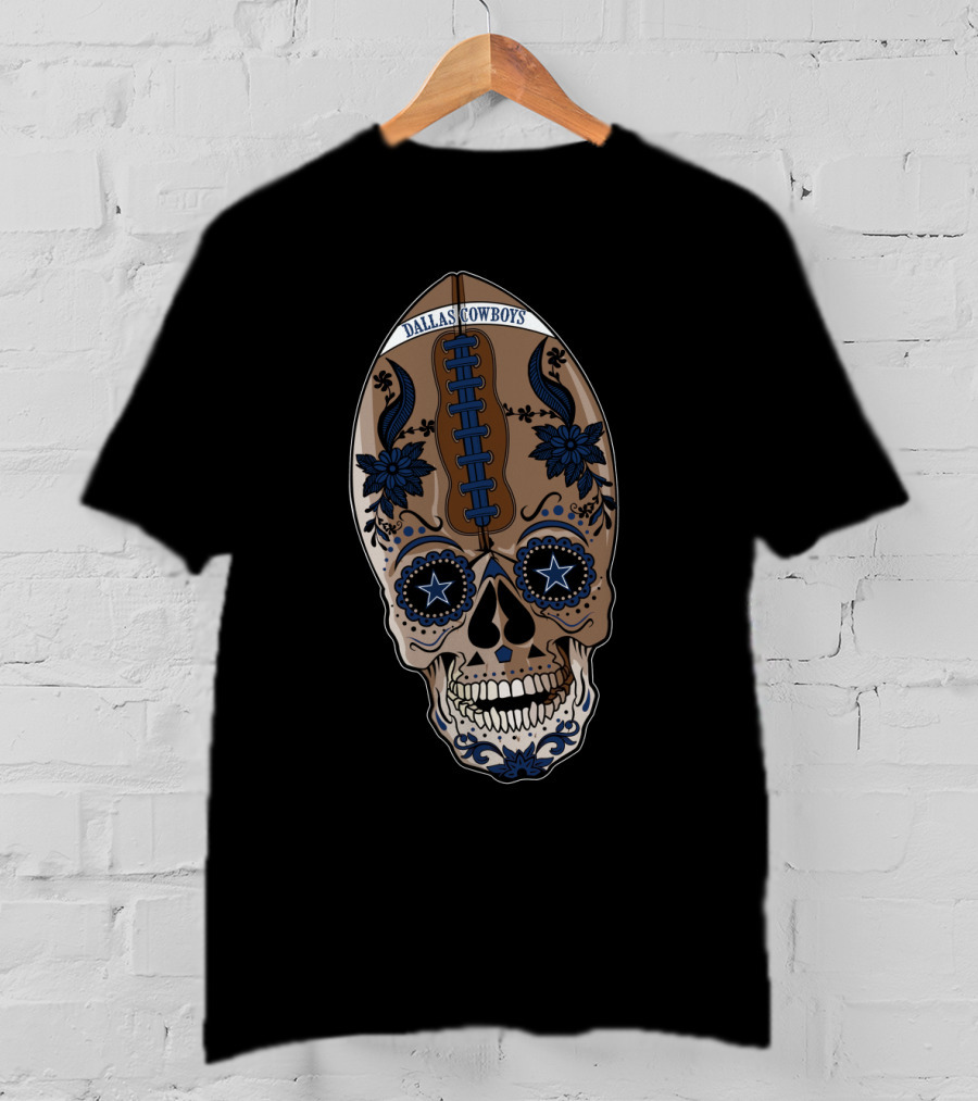 Dallas Cowboys Football Skull T-Shirt