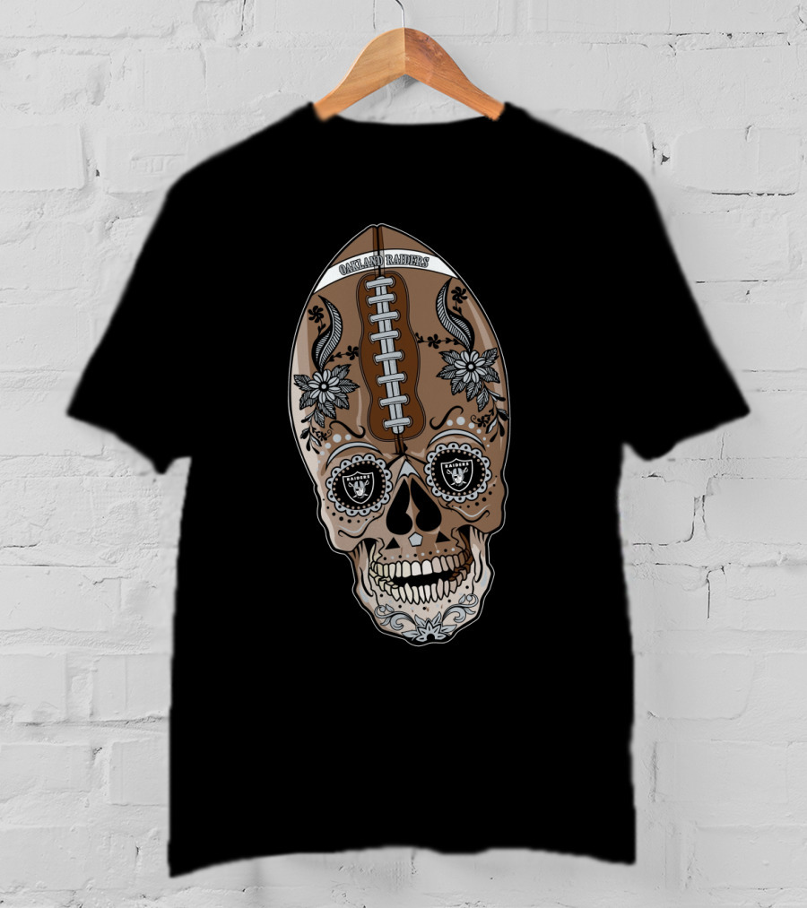 Oakland Raiders Football Skull Design 97 01 Or T-Shirt