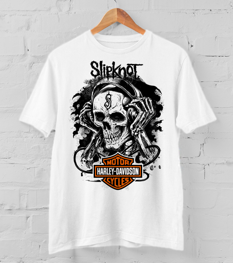 Slipknot Harley Davidson Cycles Skull T-Shirt