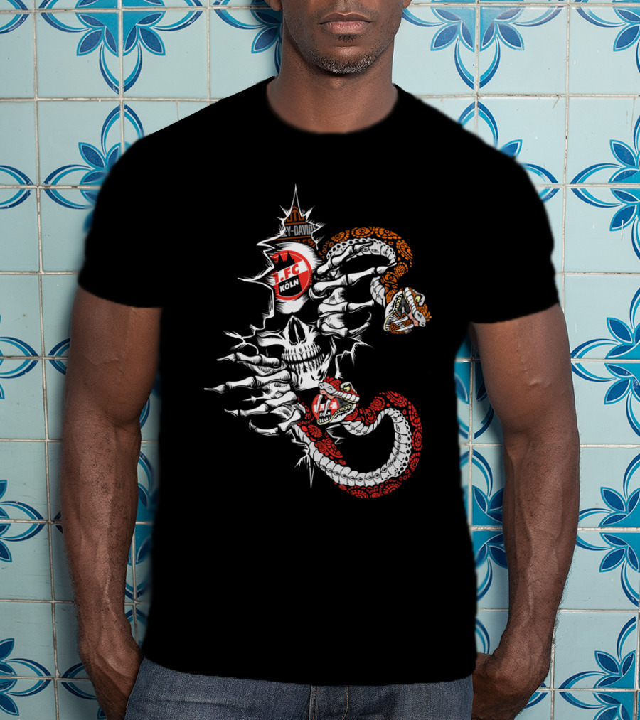 1. Fc Köln Skull Snake 107 Y-Davis T-Shirt
