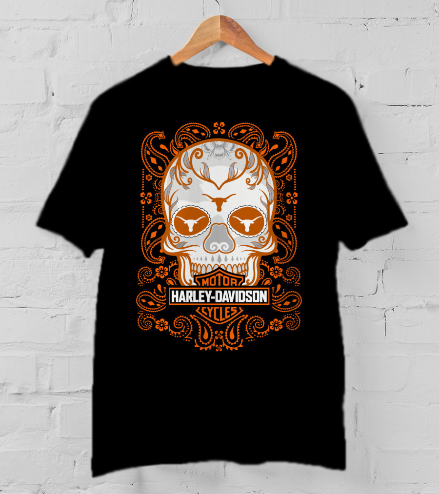 Harley Davidson Cycles Longhorn Skull T-Shirt