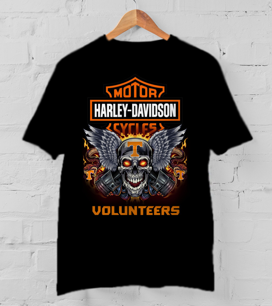 Harley Davidson Motor Cycles Tennessee Volunteers T-Shirt