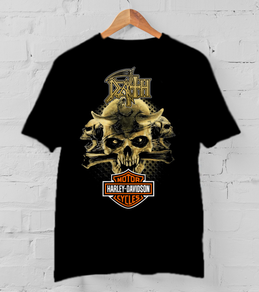 Death Harley Davidson Motorcycles Skull T-Shirt