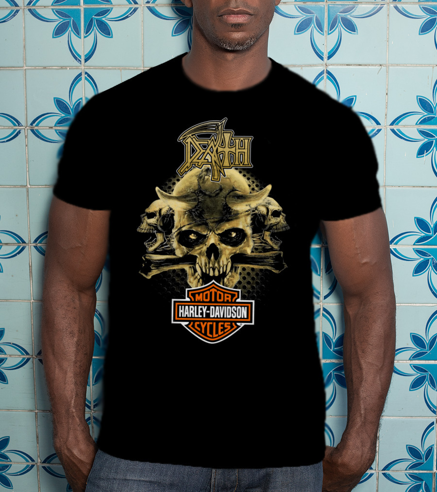 Death Harley Davidson Motorcycles Skull T-Shirt