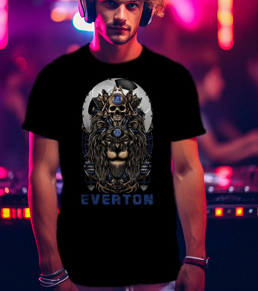 Everton 114 Nha E Lion Skull Crest T-Shirt