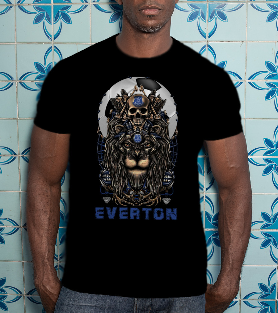 Everton 114 Nha E Lion Skull Crest T-Shirt
