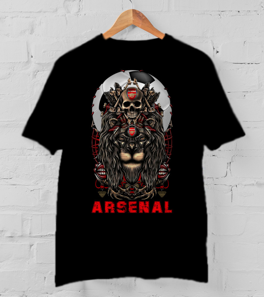 Arsenal Lion Skull With Arsenal T-Shirt