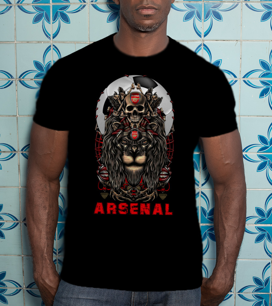 Arsenal Lion Skull With Arsenal T-Shirt