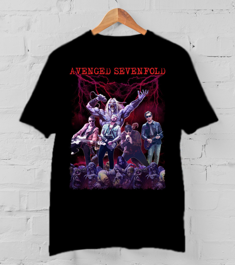 Avenged Sevenfold Thunderous Rock Performance With Zombie Horde T-Shirt