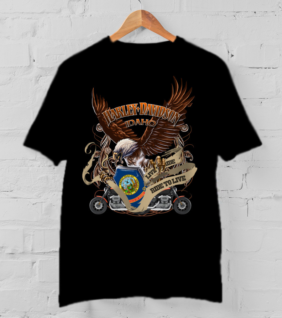 Harley Davidson Idaho Live To Ride Ride To Live 133 T-Shirt