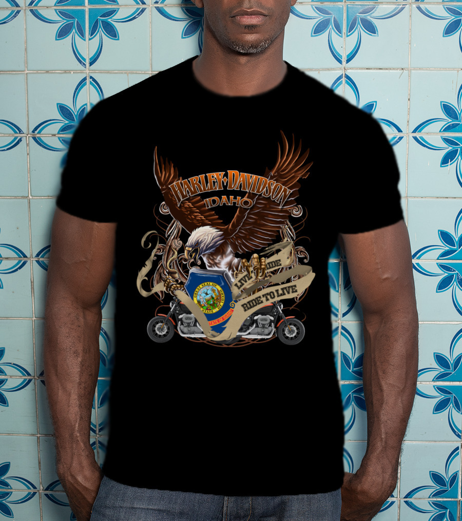 Harley Davidson Idaho Live To Ride Ride To Live 133 T-Shirt