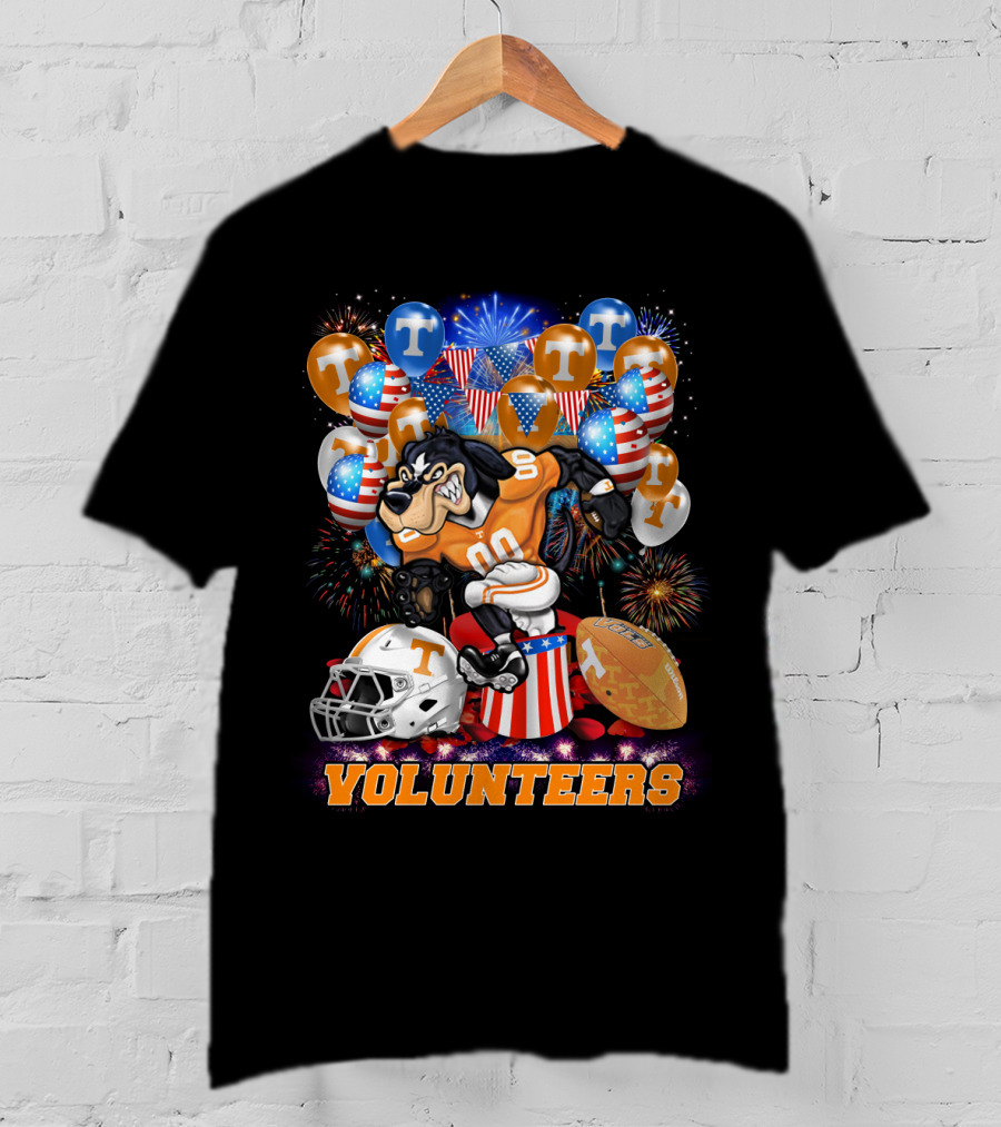 Ncaa Tennessee Volunteers Football Mascot Fireworks Balloons T-Shirt
