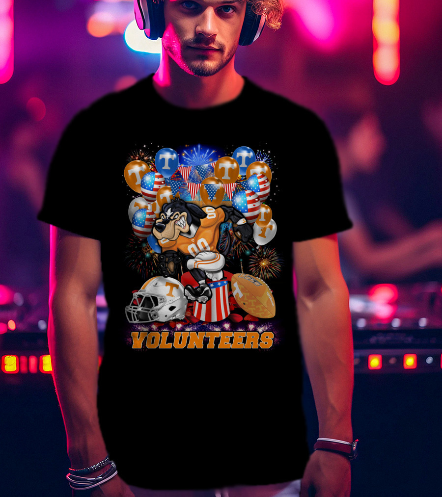 Ncaa Tennessee Volunteers Football Mascot Fireworks Balloons T-Shirt
