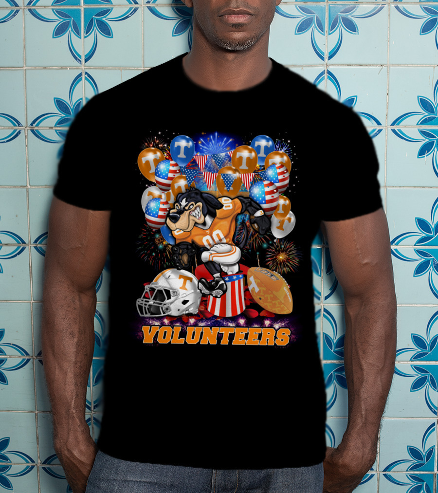 Ncaa Tennessee Volunteers Football Mascot Fireworks Balloons T-Shirt