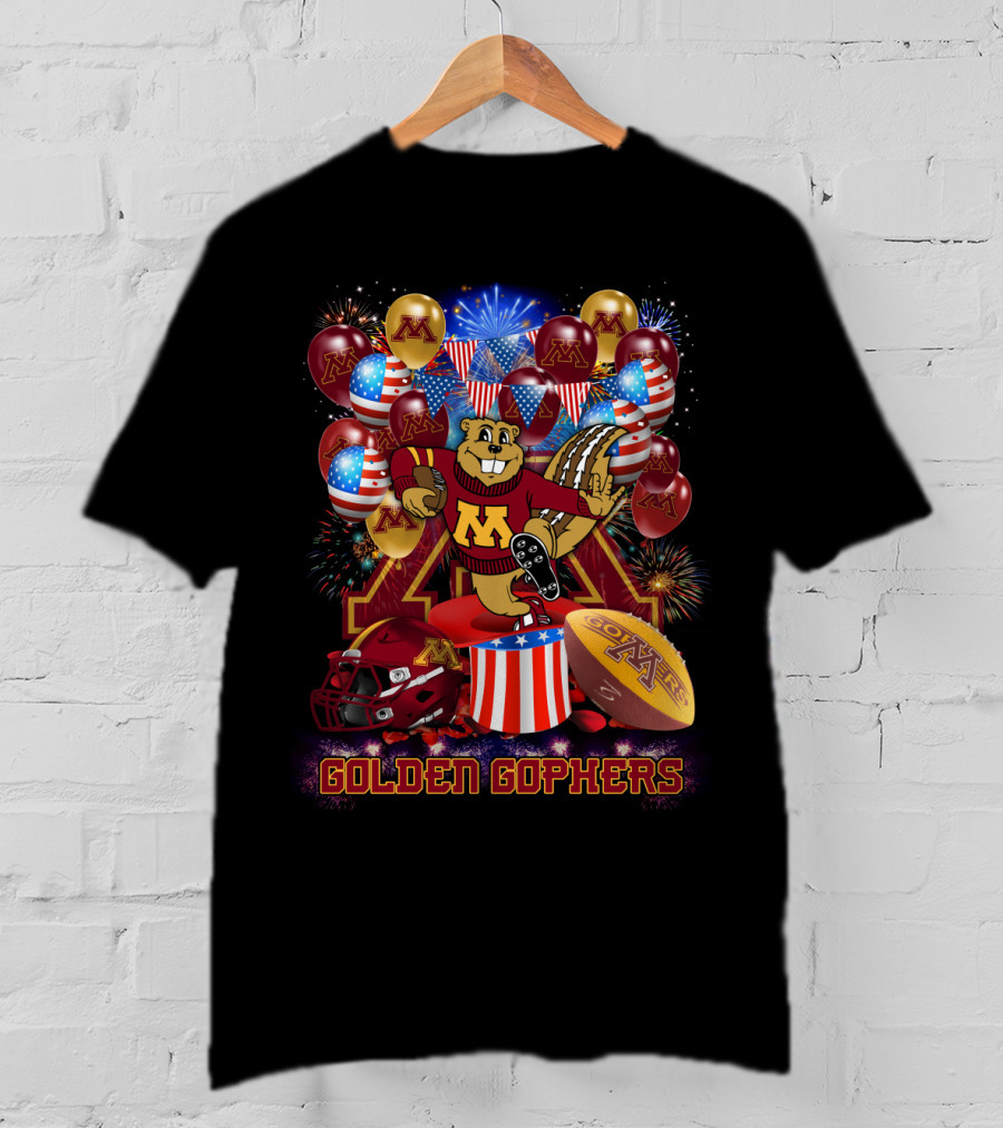 Ncaa2 Minnesota Golden Gophers Fireworks Celebration Mascot T-Shirt