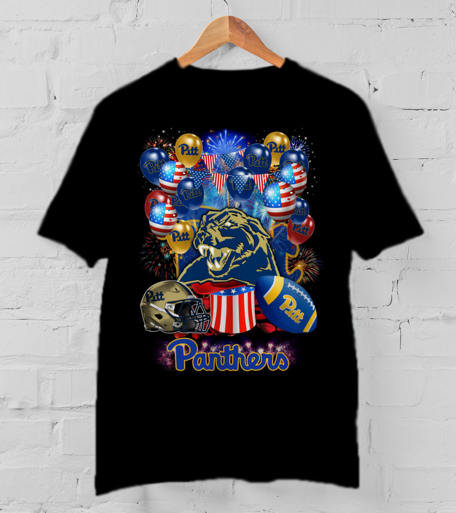 Pitt Panthers Ncaa2 Football Celebration Balloons Fireworks T-Shirt