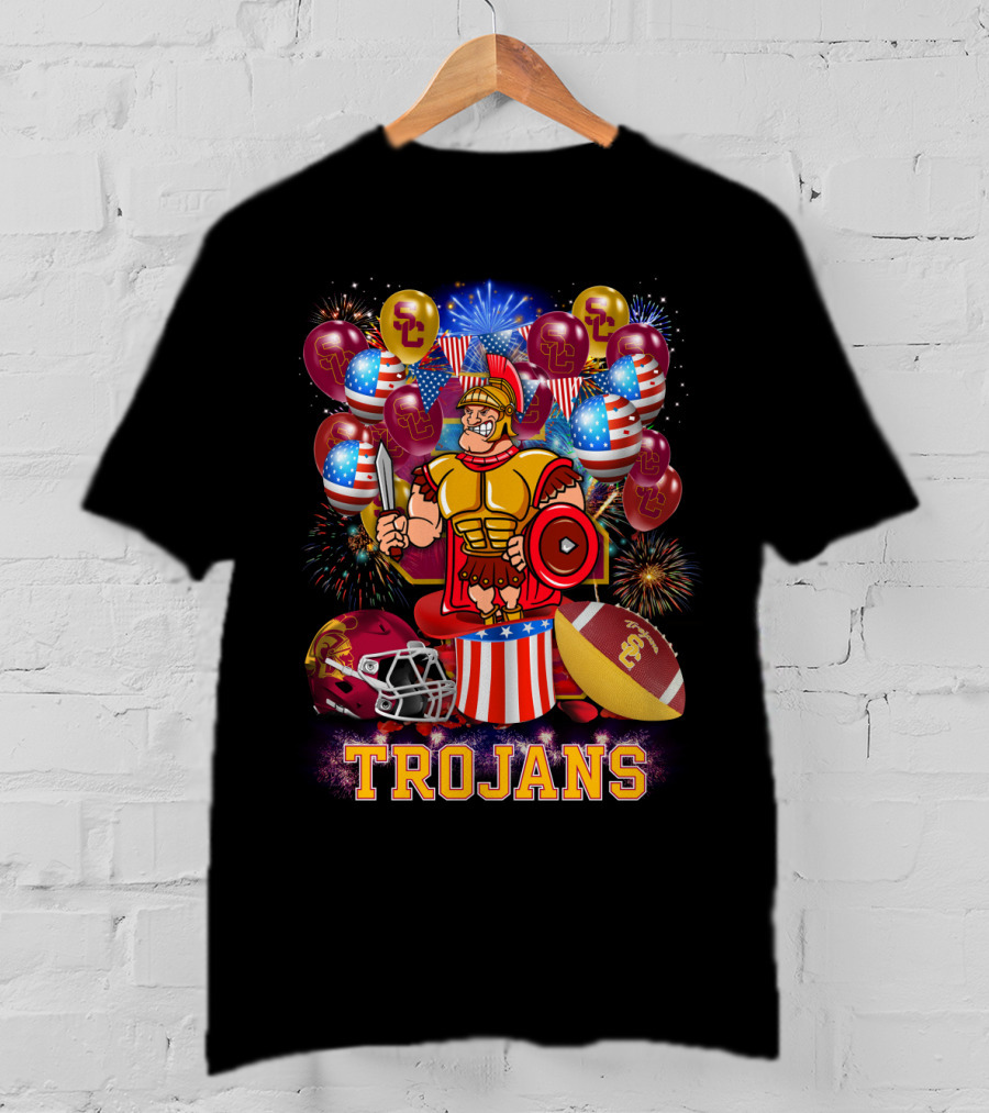 Ncaa2 Usc Trojans Football Fireworks Celebration T-Shirt