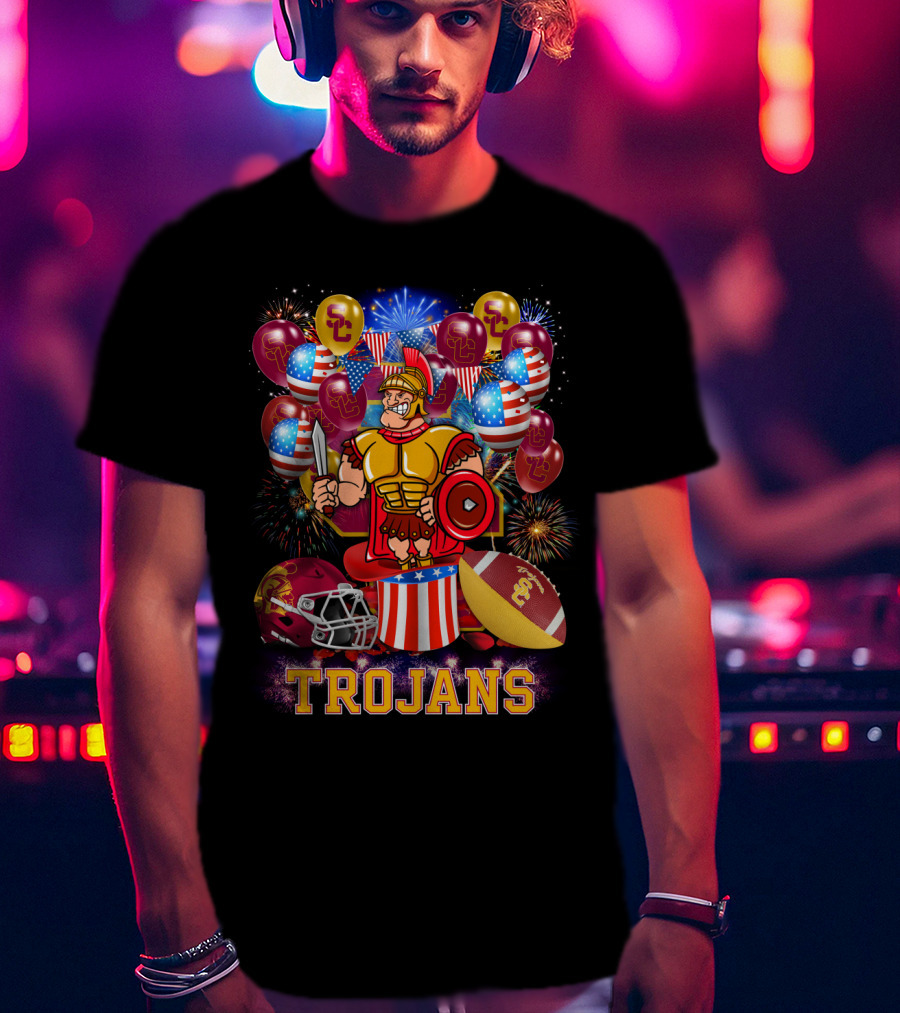 Ncaa2 Usc Trojans Football Fireworks Celebration T-Shirt