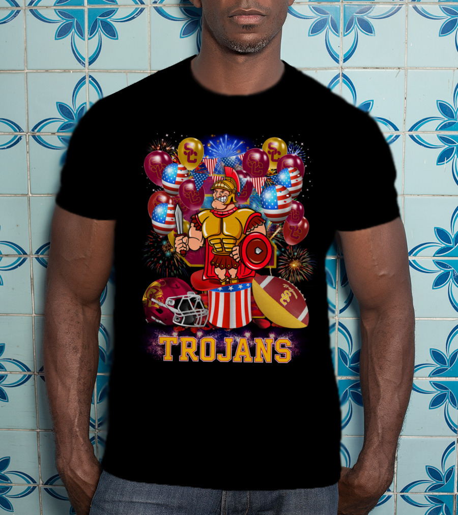 Ncaa2 Usc Trojans Football Fireworks Celebration T-Shirt