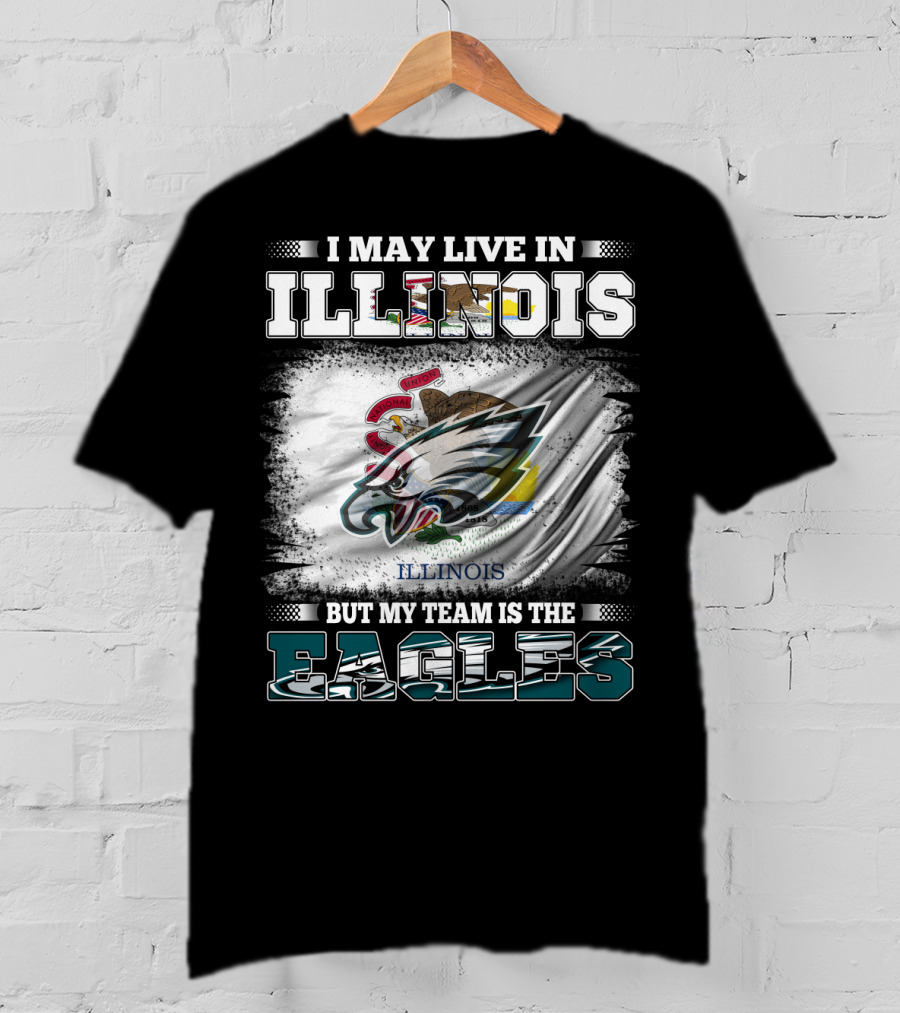 Illinois Residents Supporting Eagles Team With State Pride And Loyalty T-Shirt