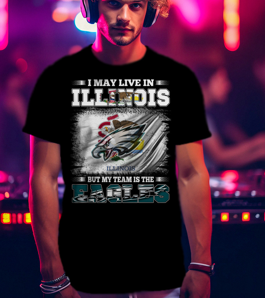 Illinois Residents Supporting Eagles Team With State Pride And Loyalty T-Shirt