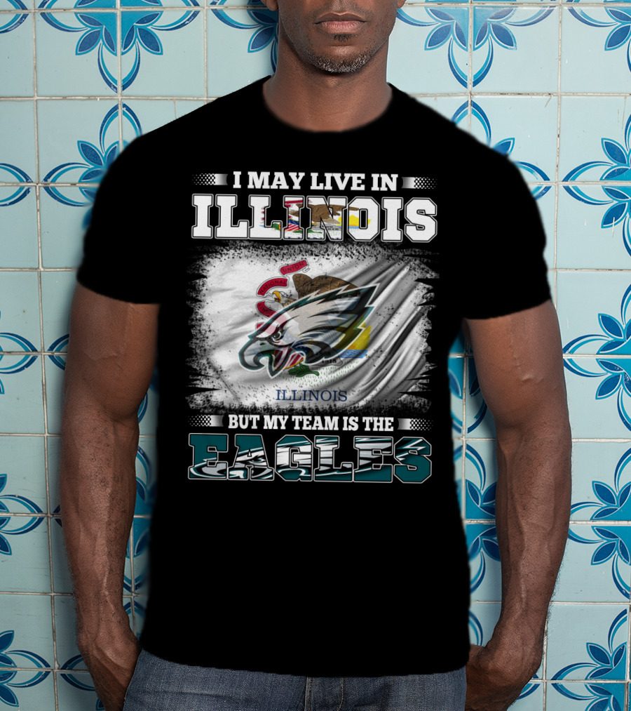 Illinois Residents Supporting Eagles Team With State Pride And Loyalty T-Shirt
