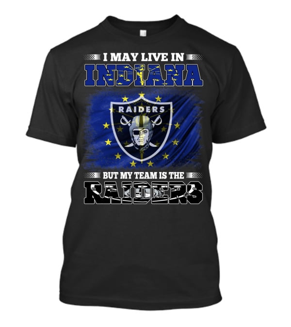 Indiana Raiders Fan Loyalty Message With Logo Display T-Shirt