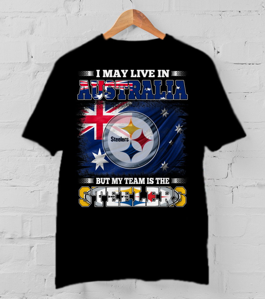 Australia Pride With Steelers Loyalty Fusion T-Shirt