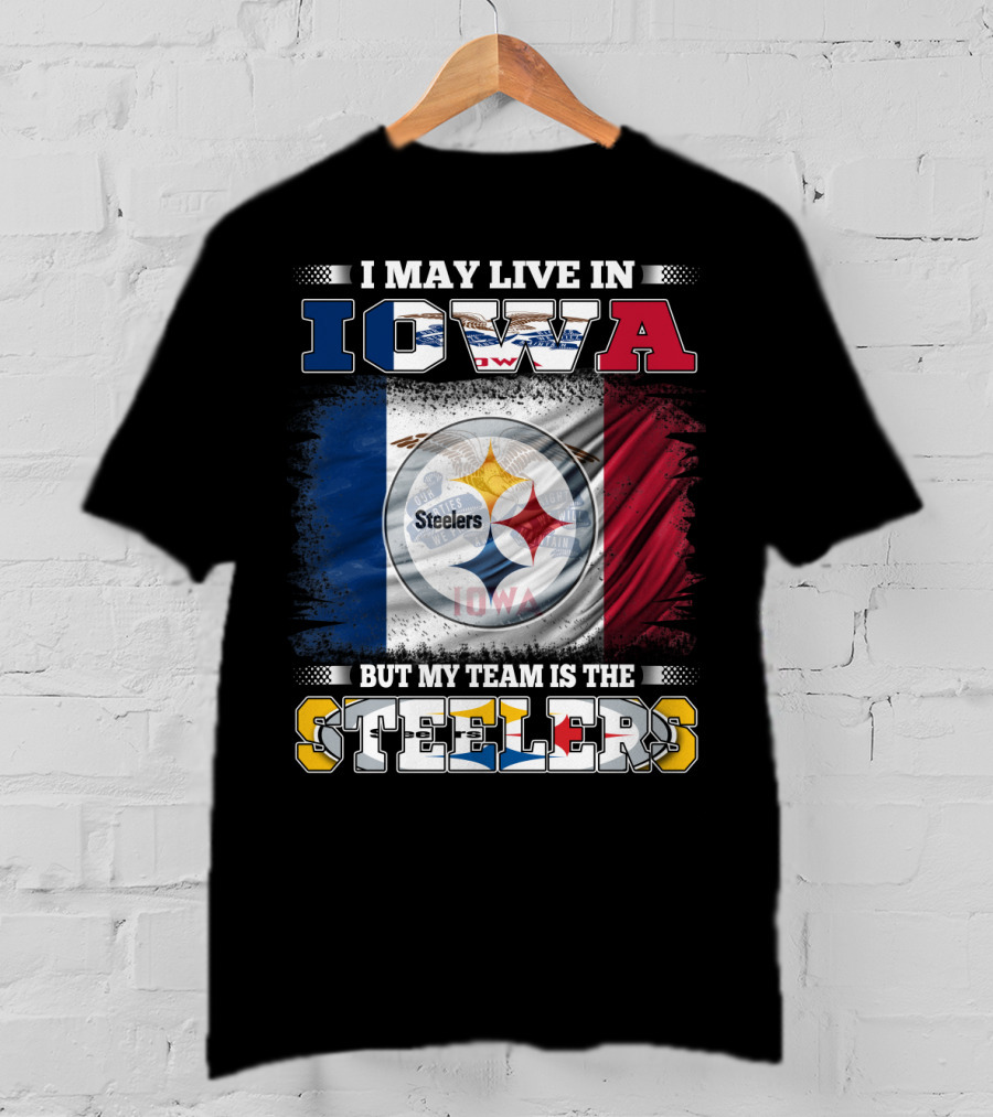 Iowa Resident Proudly Supporting Steelers With Team T-Shirt
