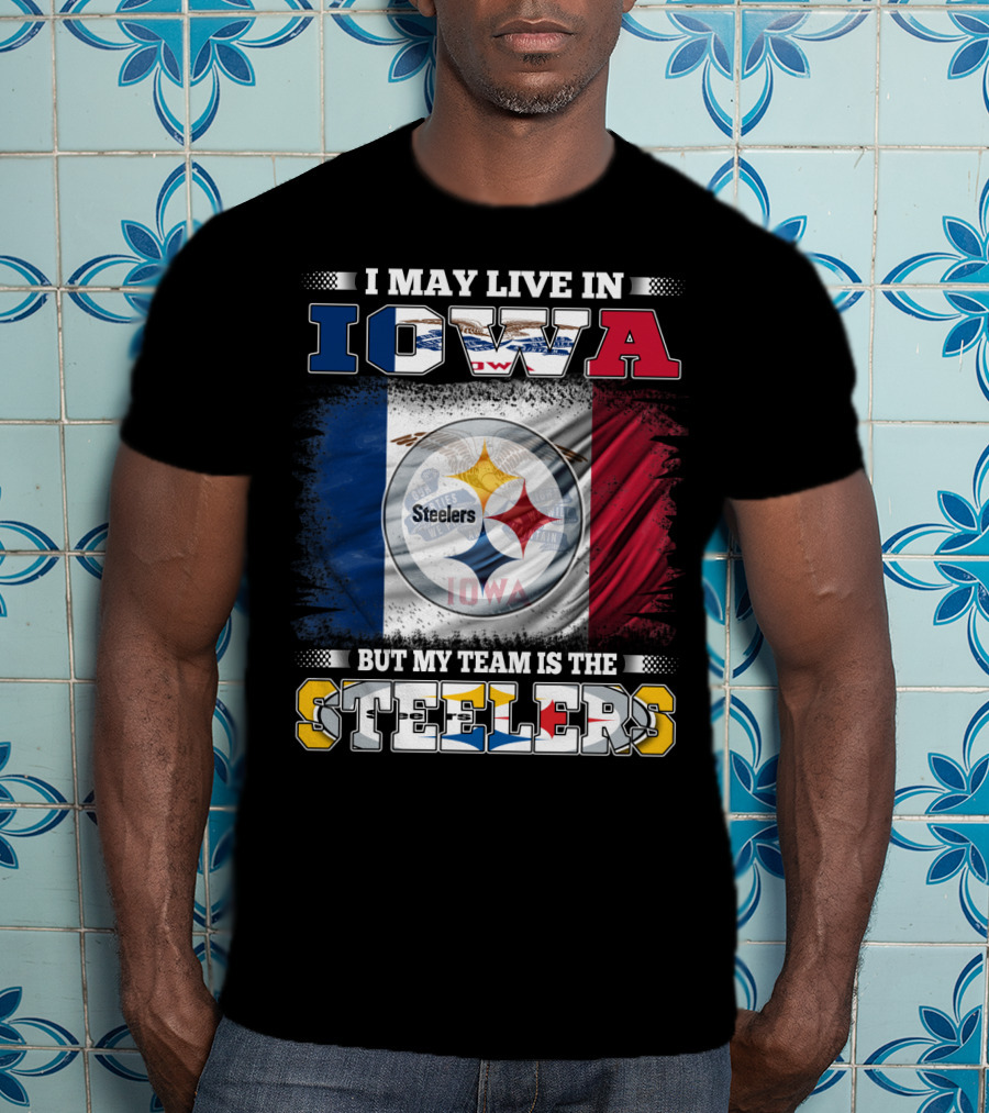 Iowa Resident Proudly Supporting Steelers With Team T-Shirt