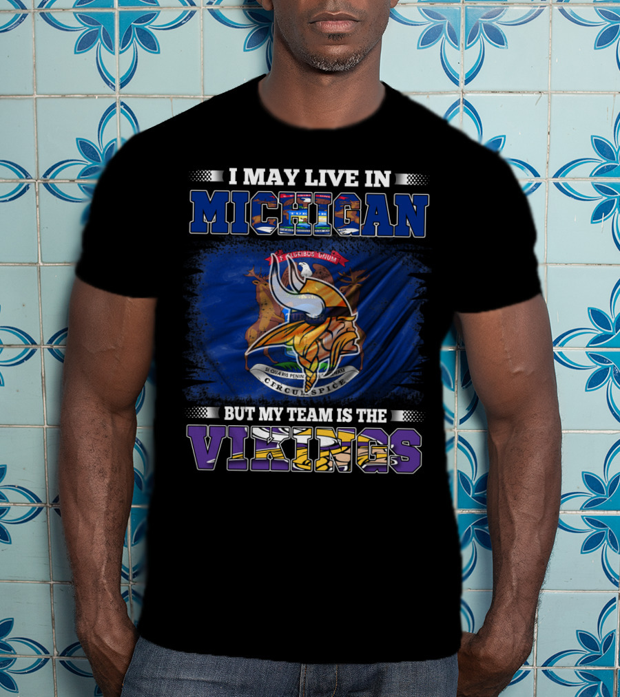 Michigan Residents Supporting Vikings Team With Prideful Symbolism T-Shirt