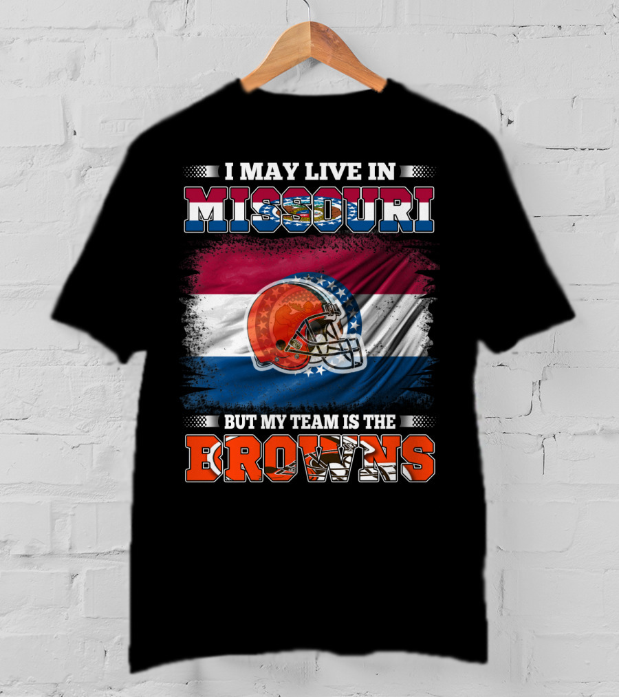 Missouri Fan With Allegiance To The Browns Football Team T-Shirt