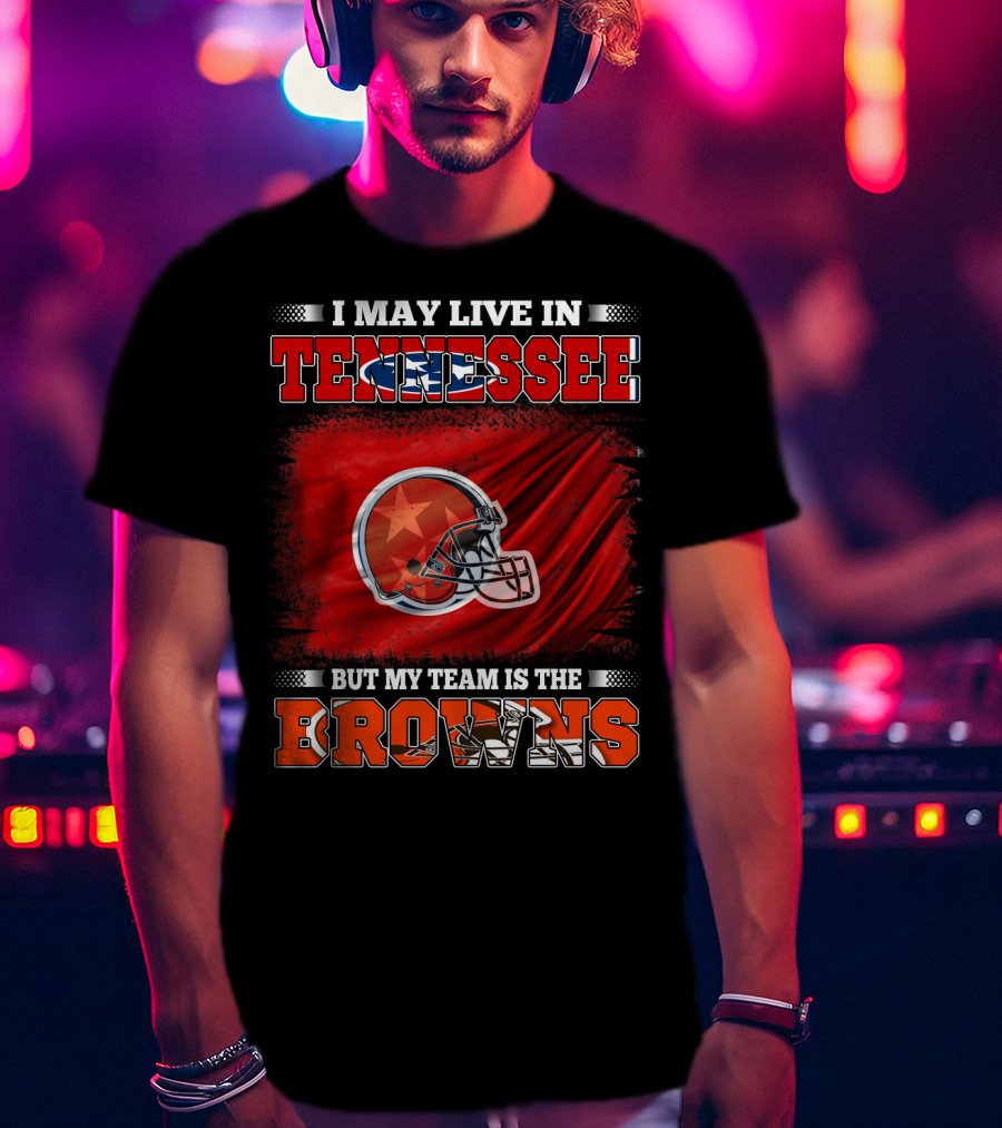 Tennessee Fan Loyalty Browns Football Team Helmet T-Shirt